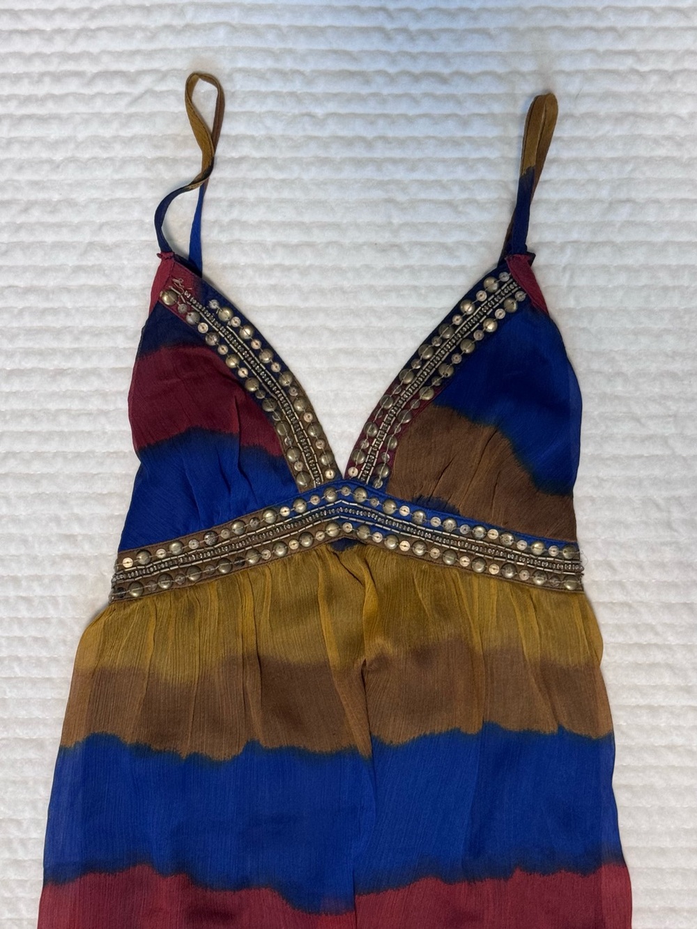 Forever 21~Boho Beaded Maxi Dress | Small | Colorful Festival Dress
